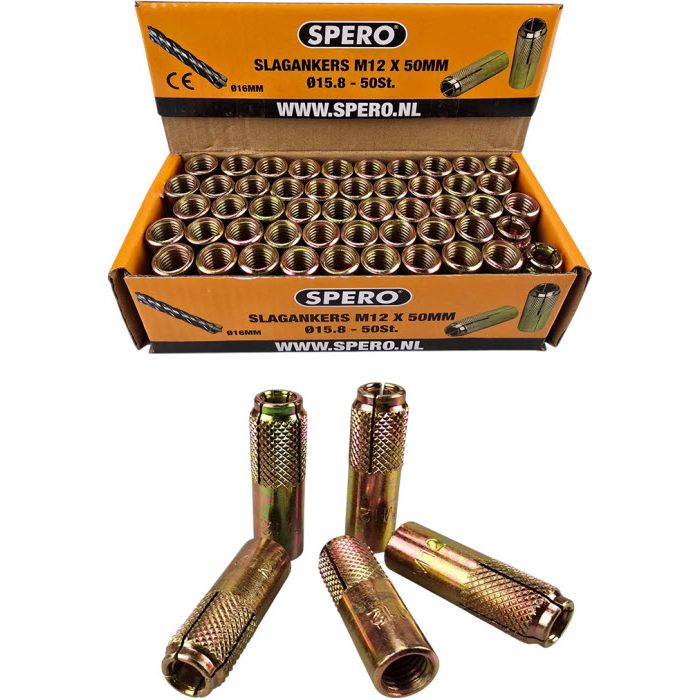 Discmoer Snelspannerset M12 Incl. 5 ankers, doorslagpen, 16x210mm SDS-plus boor