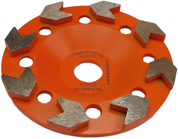 125mm GROF Arrow Diamant Komslijpschijf Coating, Lijm, Asbest & Bitumen - Asgat 22.23mm