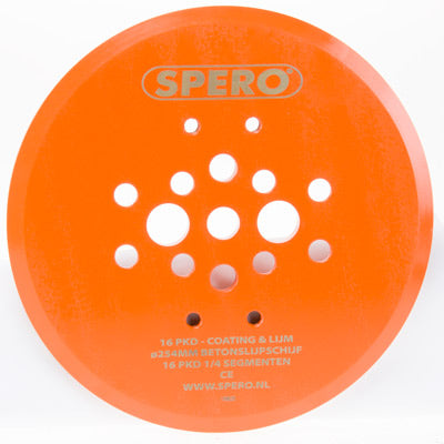 10 PKD + 5 Diamantsegment - Coating & Lijm - MEDIUM - Korrel 30 - Dia:254mm - SBPKD10 slijpschijf