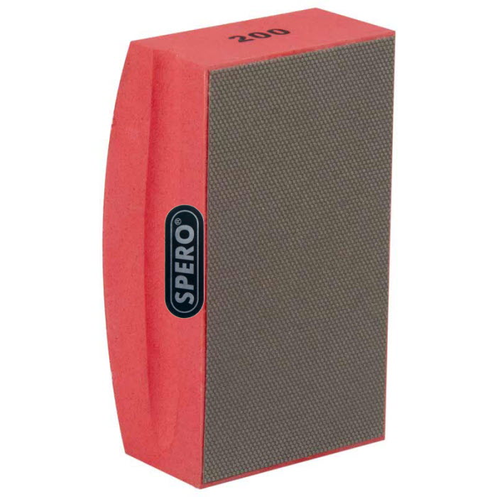 Korrel 200 Diamant handschuurblok afmetingen 58 x 92mm zacht foam