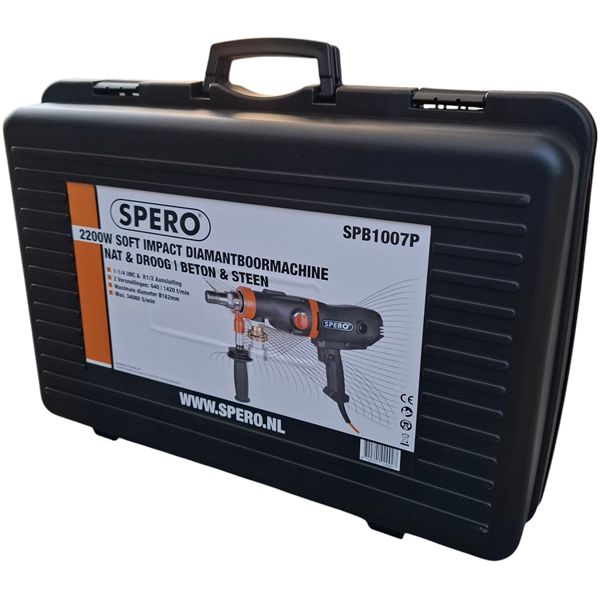 AKTIESET 2200Watt - Soft Impact 34080 S/min Industrie Diamantboormachine SPB1007P - Nat & Droog Beton - Spero - MZS TOOLS