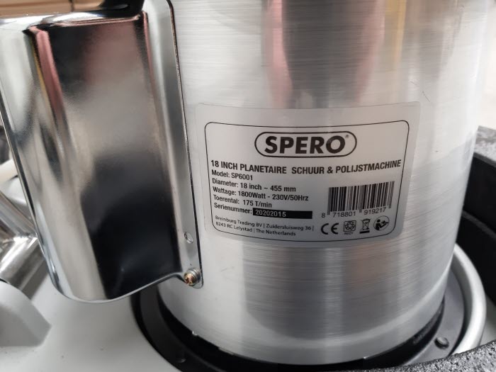 18&20 inch 2200Watt Natuursteen DELUXE schuur & slijpmachine, watertank & 2 x extra gewicht SP7001`uitverkocht tot 01-09-2026``