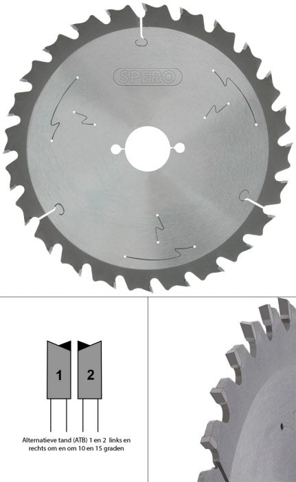 140mm hout TCT zaagblad 24 Tands - asgat 20mm