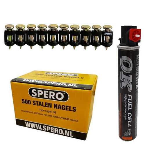 15mm x 2.7 -1000 SPERO Beton & Staal Nagels Passend Spit Pulsa 1000 & Powers C3 + Gasbus