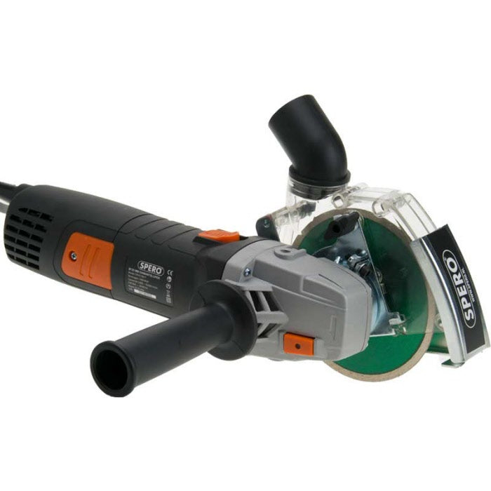 125mm Haakse Tegelslijper 1400Watt + stofkap & Tegel diamantschijf Max. 32mm