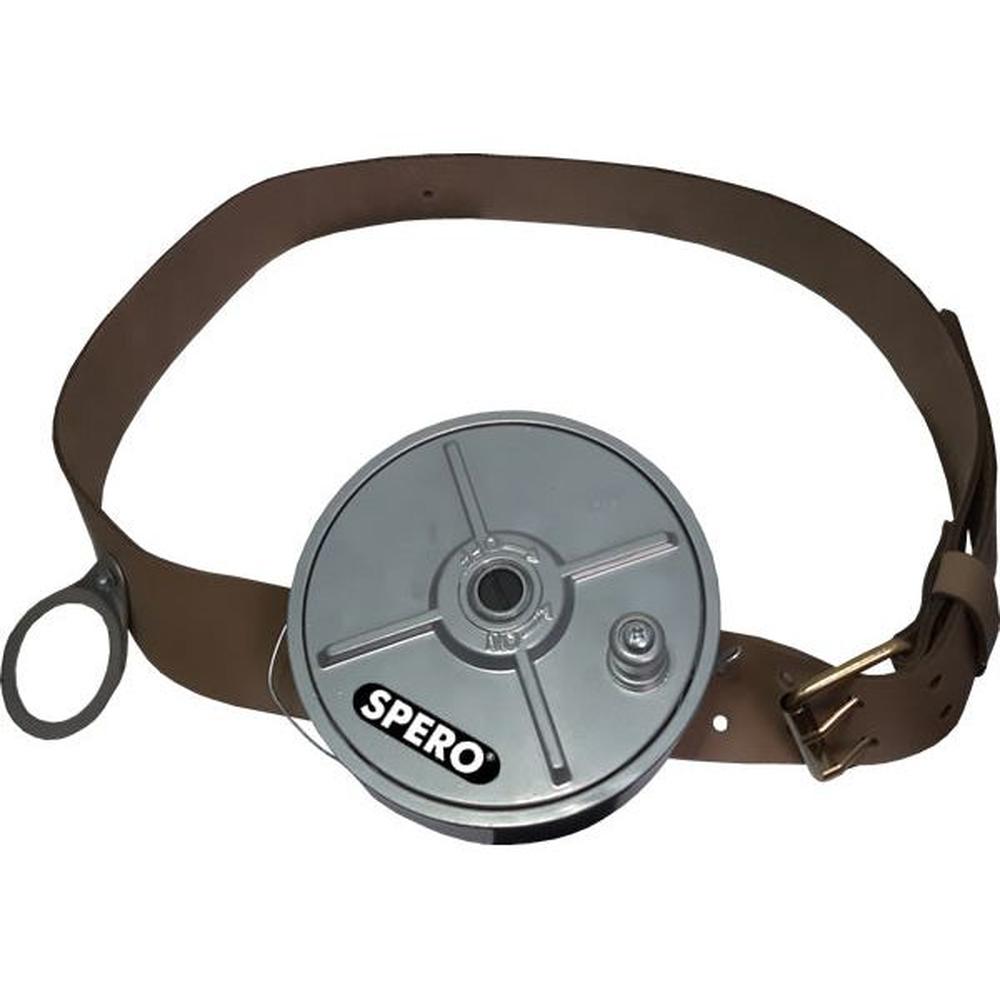 Vlechtdraadhaspel PRO met LEREN riem t.b.v. 1,2 & 1,5kg vlechtdraadrol