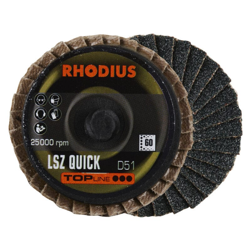 Lamellen schijf Roloc, Ø50mm, K60, 3xRhodiusMZS Gereedschap