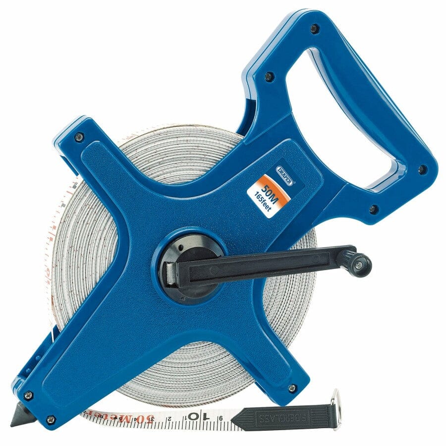 Landmeter glasvezel 50m – Open Rolmaat | Klasse IIIDraper ToolsMZS Gereedschap