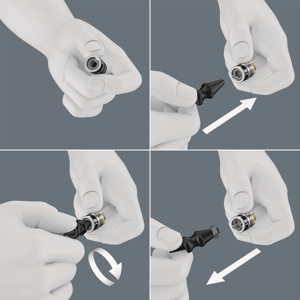 8100 SA ALL-IN ZYKLOP SPEED-RATELSET, 1/4"-AANDRIJVING, MET VASTHOUDFUNCTIE, METRISCH, 42-DELIG-8