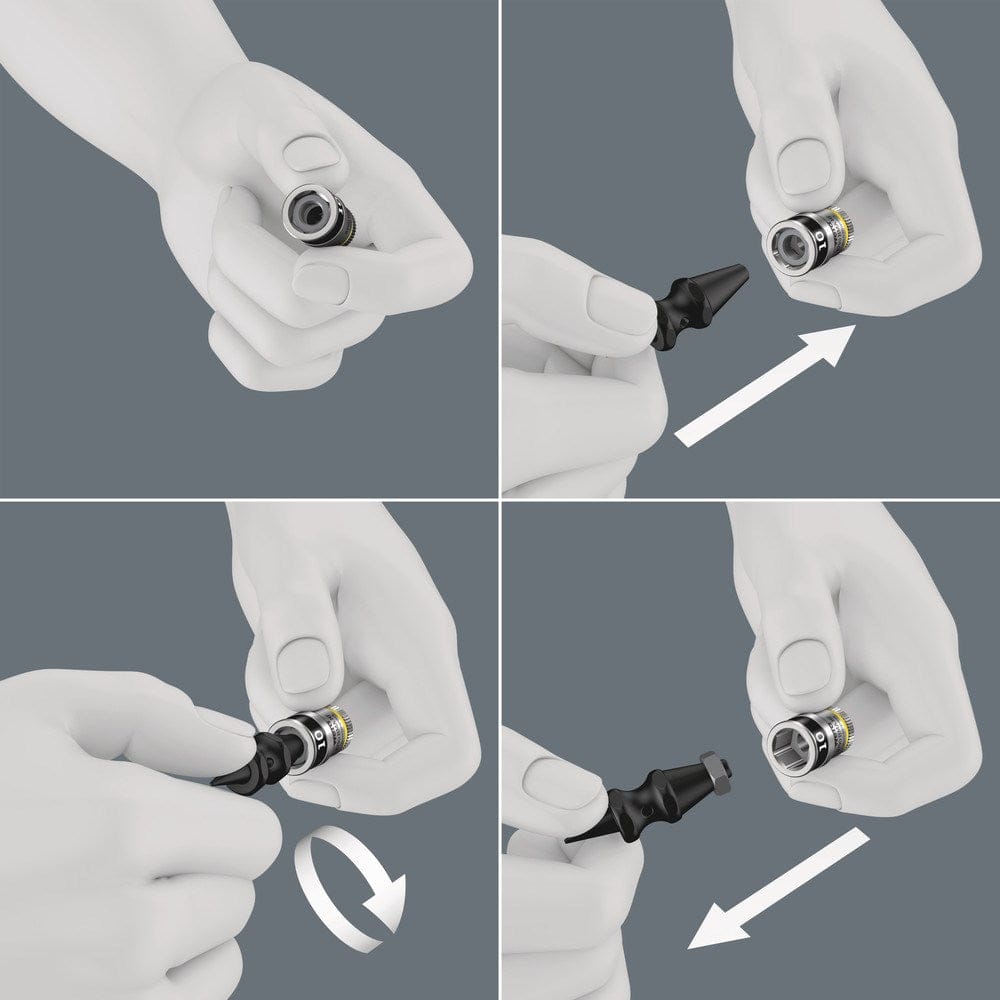 8100 SB HF 1 ZYKLOP METAL-RATELSET, OMSCHAKELPAL, 3/8"-AANDRIJVING, MET VASTHOUDFUNCTIE, METRISCH,-9