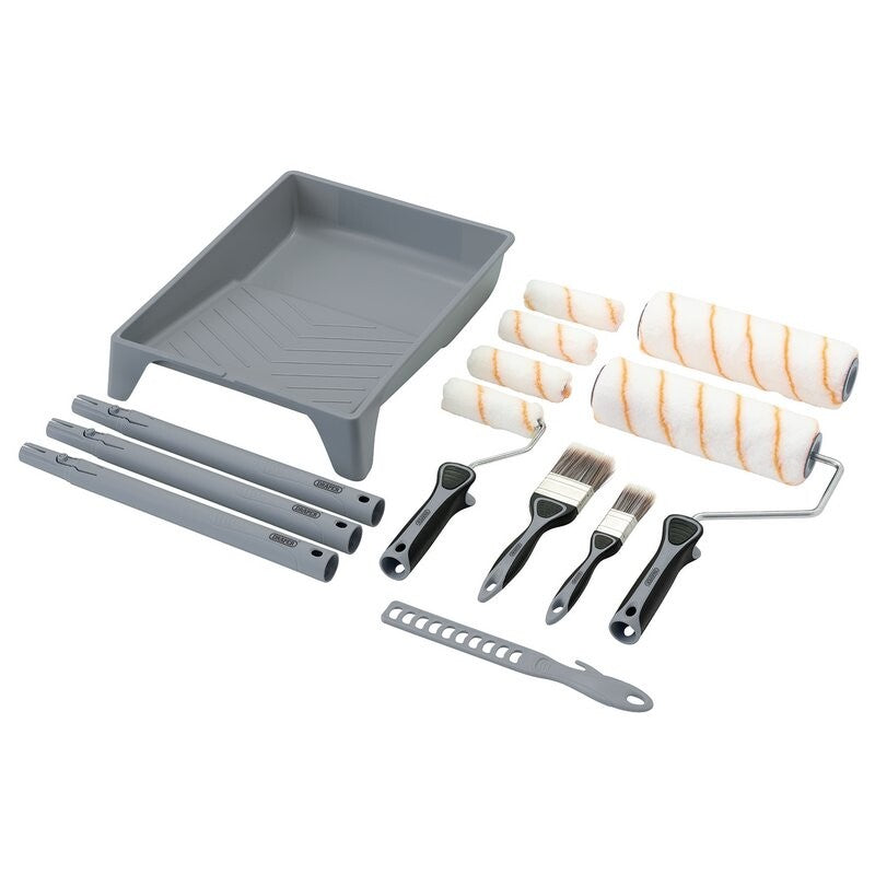 Nylonrollers- en kwastenset, soft grip, 13dlg