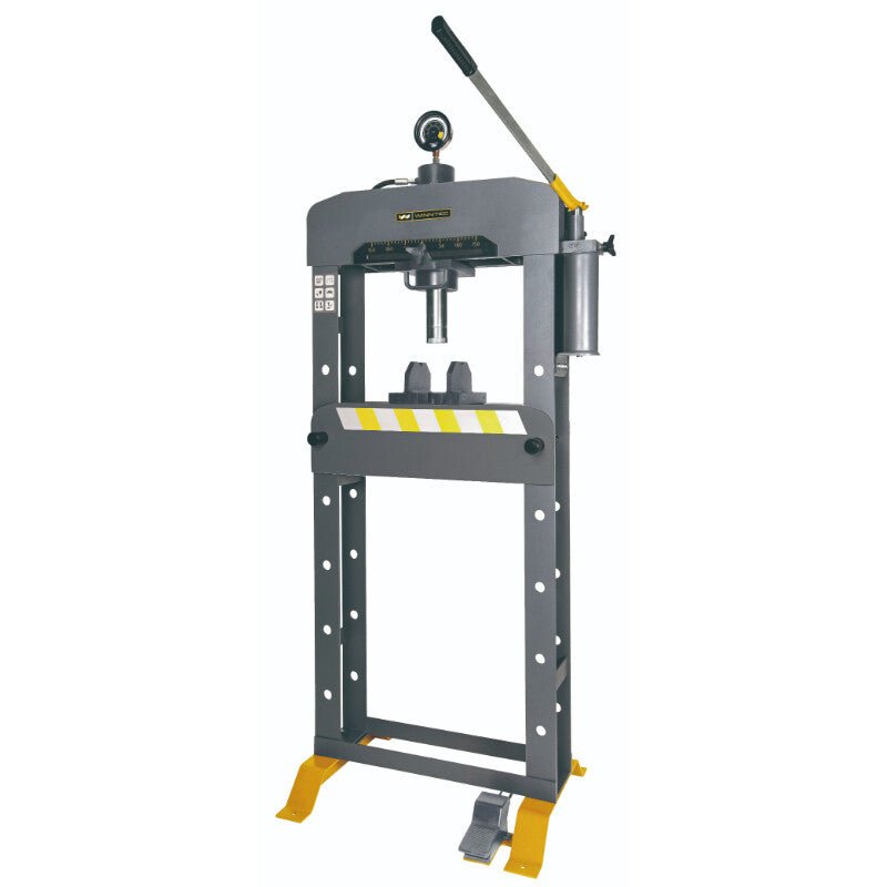 Pers, 30 ton, 2 snelheden, voet+handbediening, cylinder L+R instelbaarWinntecMZS Gereedschap