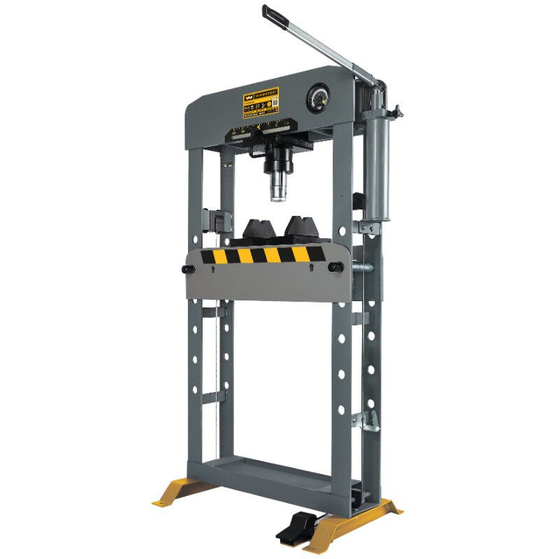 Pers, 50 ton, 2 snelheden, voet+handbediening, cylinder L+R instelbaarWinntecMZS Gereedschap