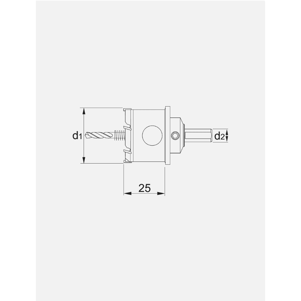 Phantom HM - tip Gatfrees Diepgat uitvoering 25 mmPhantomMZS Gereedschap