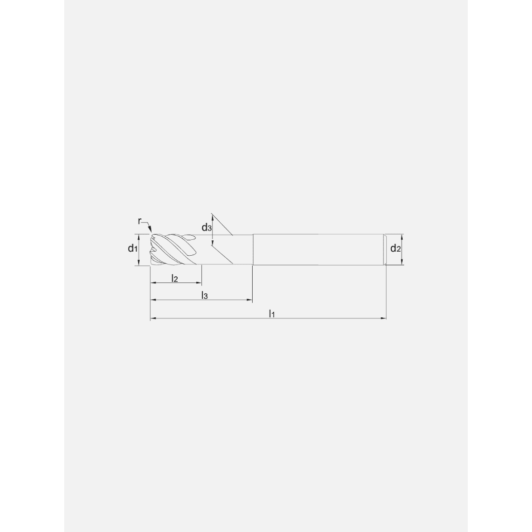 Phantom HP2 UNI Volhardmetaal Trochoïdaal - frees 2xD AlCrNPhantomMZS Gereedschap