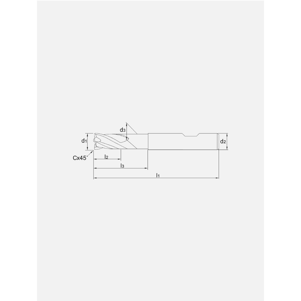 Phantom HP2 UNI Volhardmetaal Vari - frees 4 - snijder 2xD/3xD AlCrNPhantomMZS Gereedschap
