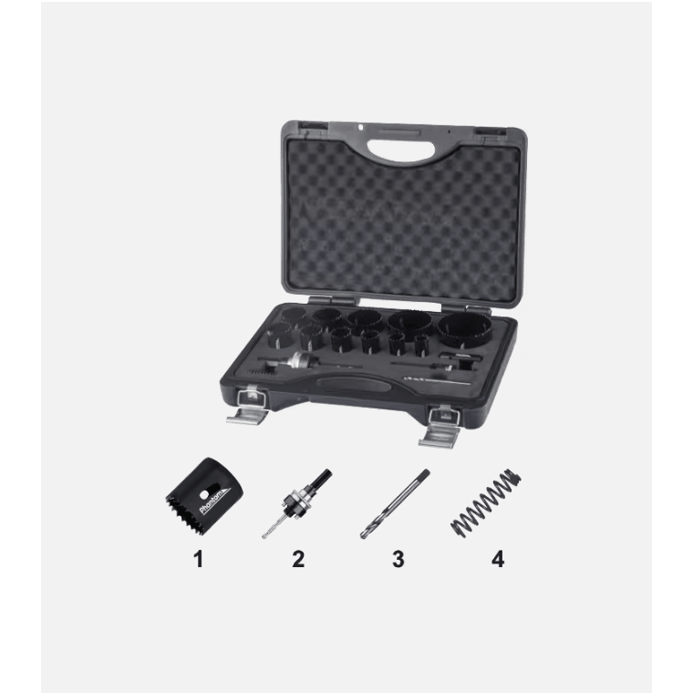 Phantom HSS - Co 8% Bi - Metaal Set Gatzagen voor dunne plaat en buizen 61.110PHANTOMMZS Gereedschap