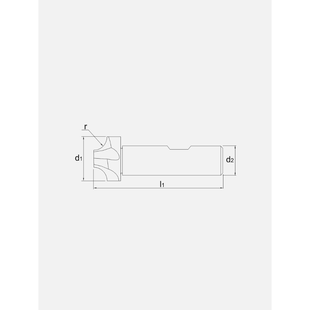 Phantom HSS - E 8% Radiusfrees DIN 6518 - B Kwarthol freesPhantomMZS Gereedschap