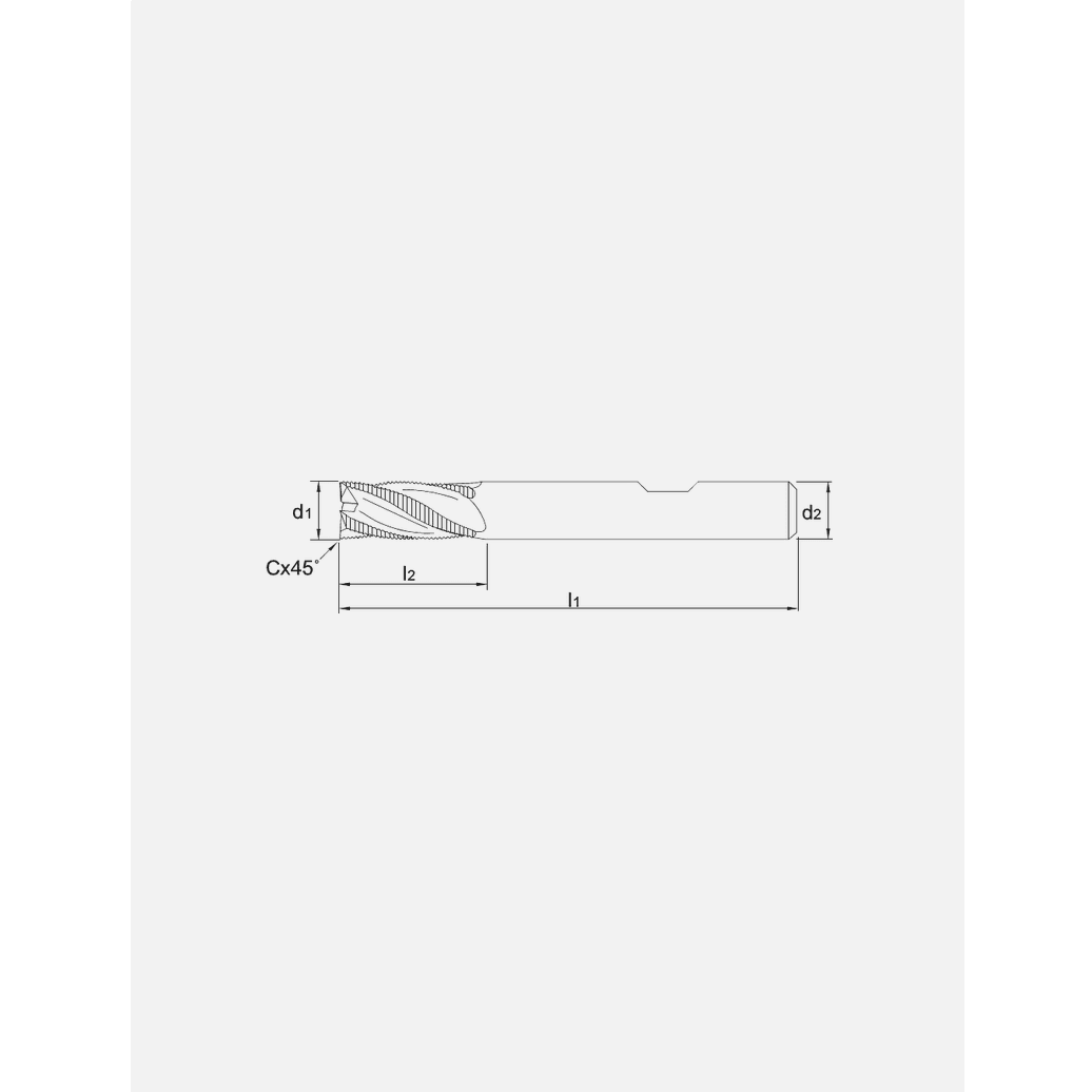 Phantom HSS - E 8% Ruwfrees DIN 844 - B kort‚ type NRPHANTOMMZS Gereedschap