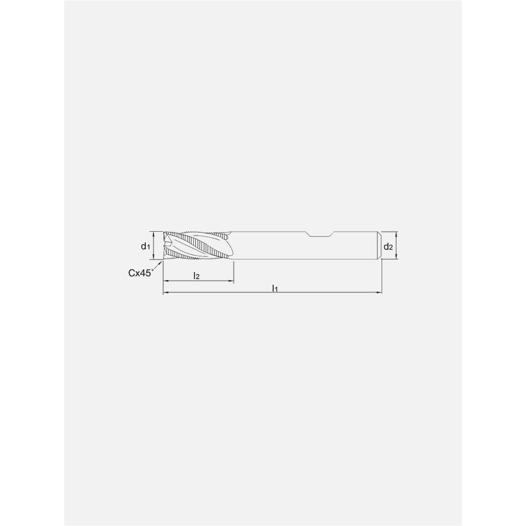 Phantom HSS - E 8% Ruwfrees DIN 844 - B lang‚ type NR 6x24mmPhantomMZS Gereedschap