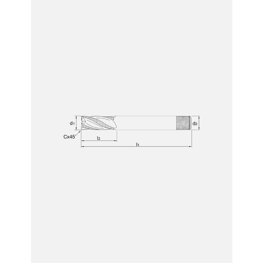Phantom HSS - E 8% Ruwfrees DIN 844 - D kort‚ type NRPHANTOMMZS Gereedschap