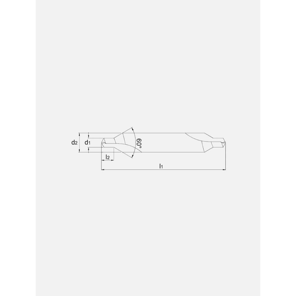 Phantom HSS - E Centerboor DIN 333 - A TiAlN, 60°PhantomMZS Gereedschap
