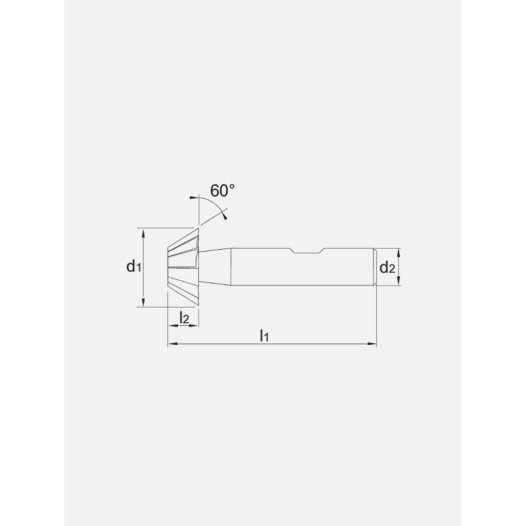 Phantom HSS - E Duivenstaartfrees DIN 1833 - D 60°PHANTOMMZS Gereedschap