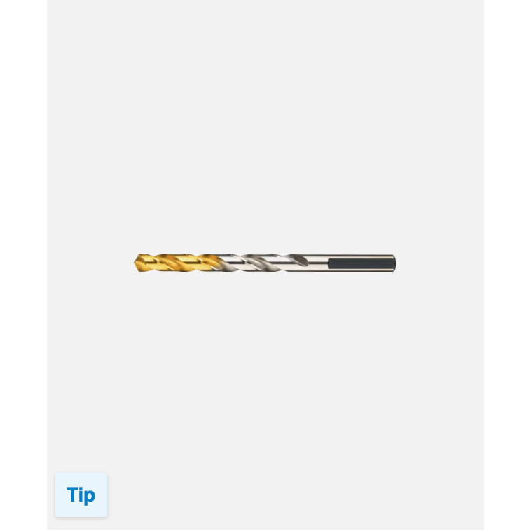 Phantom HSS - E Spiraalboor DIN 338 TiN - tip met drievlaks schacht (handgebruik)PHANTOMMZS Gereedschap