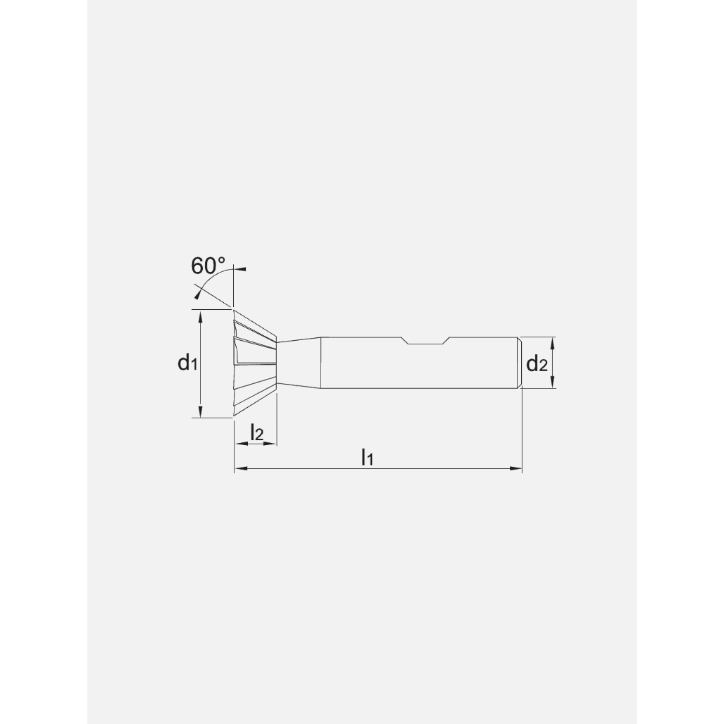 Phantom HSS - E Zwaluwstaartfrees DIN 1833 - C 60°PhantomMZS Gereedschap