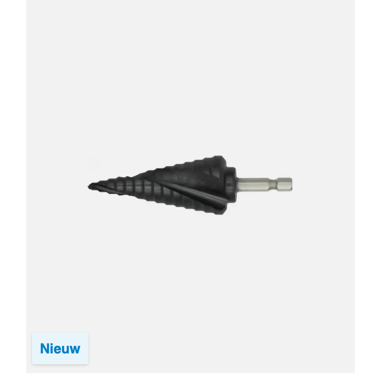 Phantom HSS Getrapte Plaatboor Ergo - Step DIN 3126 - DIN ISO 1173 E6,3 gespiraliseerd TiAIN 1/4 (6,35 mm) zeskant bitopnamePHANTOMMZS Gereedschap