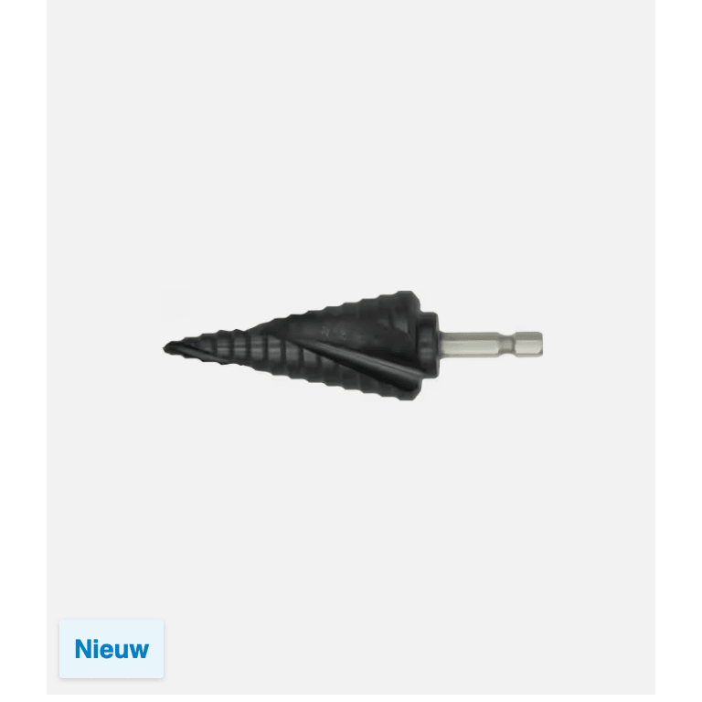 Phantom HSS Getrapte Plaatboor Ergo - Step DIN 3126 - DIN ISO 1173 E6,3 gespiraliseerd TiAIN 1/4 (6,35 mm) zeskantPHANTOMMZS Gereedschap