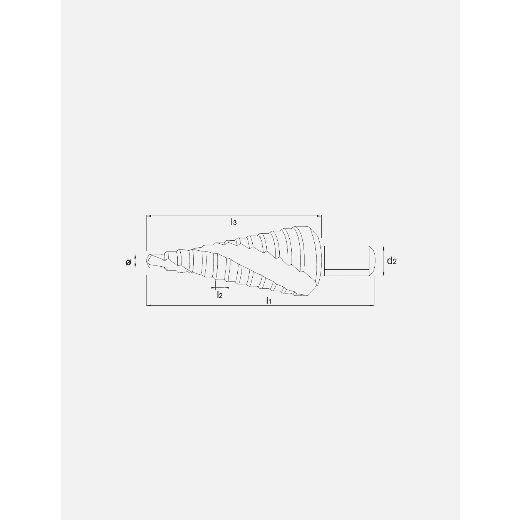 Phantom HSS Getrapte Plaatboor Ergo - Step gespiraliseerd TiAINPhantomMZS Gereedschap