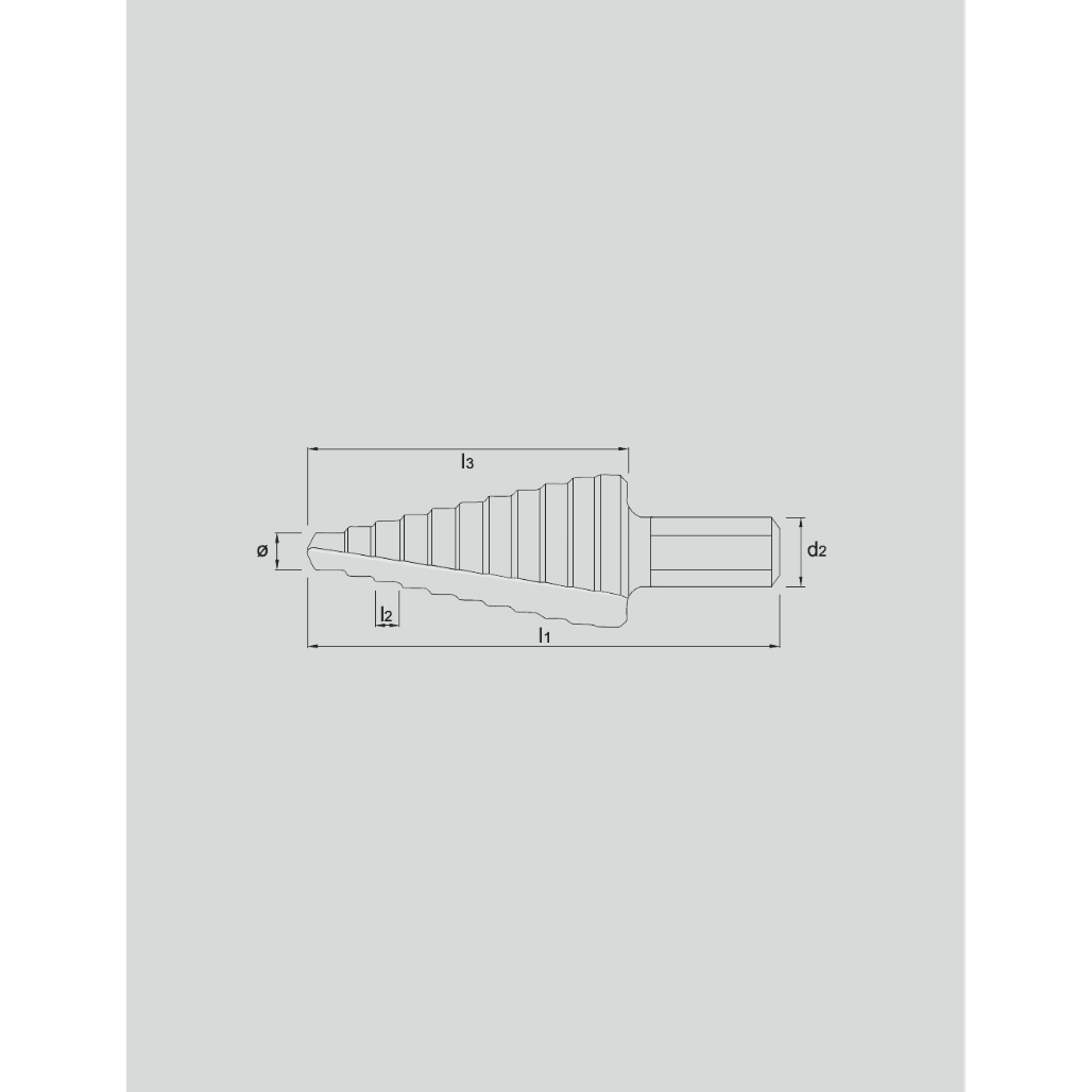 Phantom HSS Getrapte Plaatboor, Ergo - Step TiNPHANTOMMZS Gereedschap