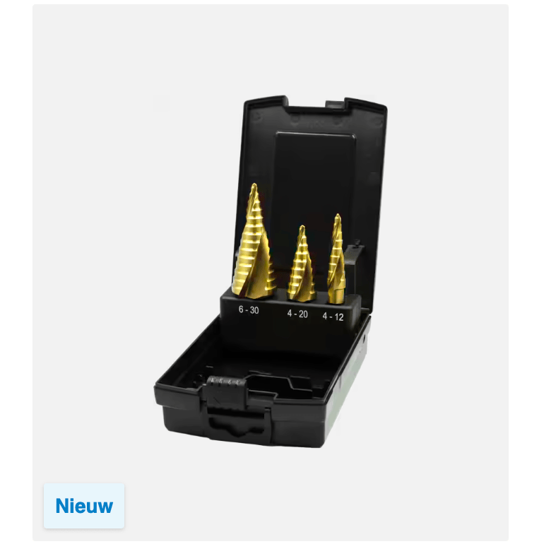 Phantom HSS Set Getrapte Plaatboren, Ergo - Step gespiraliseerd, TiNPHANTOMMZS Gereedschap