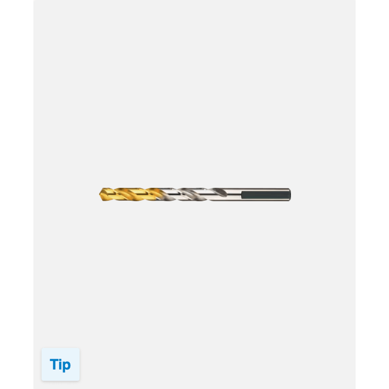 Phantom HSS Spiraalboor DIN 338 TiN - tip met drievlaks schacht (handgebruik)PHANTOMMZS Gereedschap