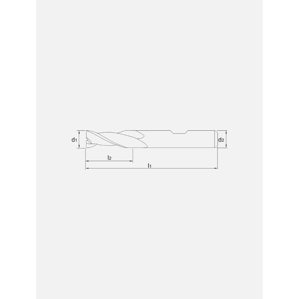 Phantom UNI Volhardmetaal Schachtfrees, 2 - snijder DIN 6527 - B kort, AlTiN - XPhantomMZS Gereedschap