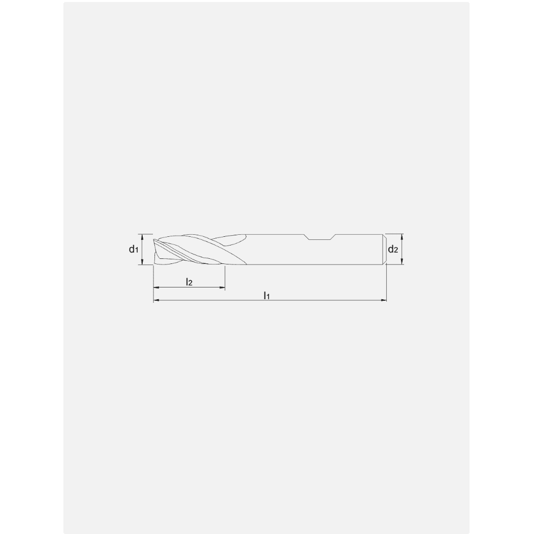 Phantom UNI Volhardmetaal Schachtfrees, 3 - snijder DIN 6527 - B kort, AlTiN - XPhantomMZS Gereedschap