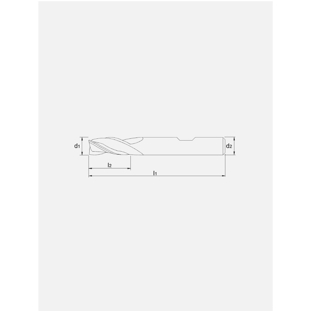 Phantom UNI Volhardmetaal Schachtfrees, 3 - snijder DIN 6527 - B lang, AlTiN - XPhantomMZS Gereedschap