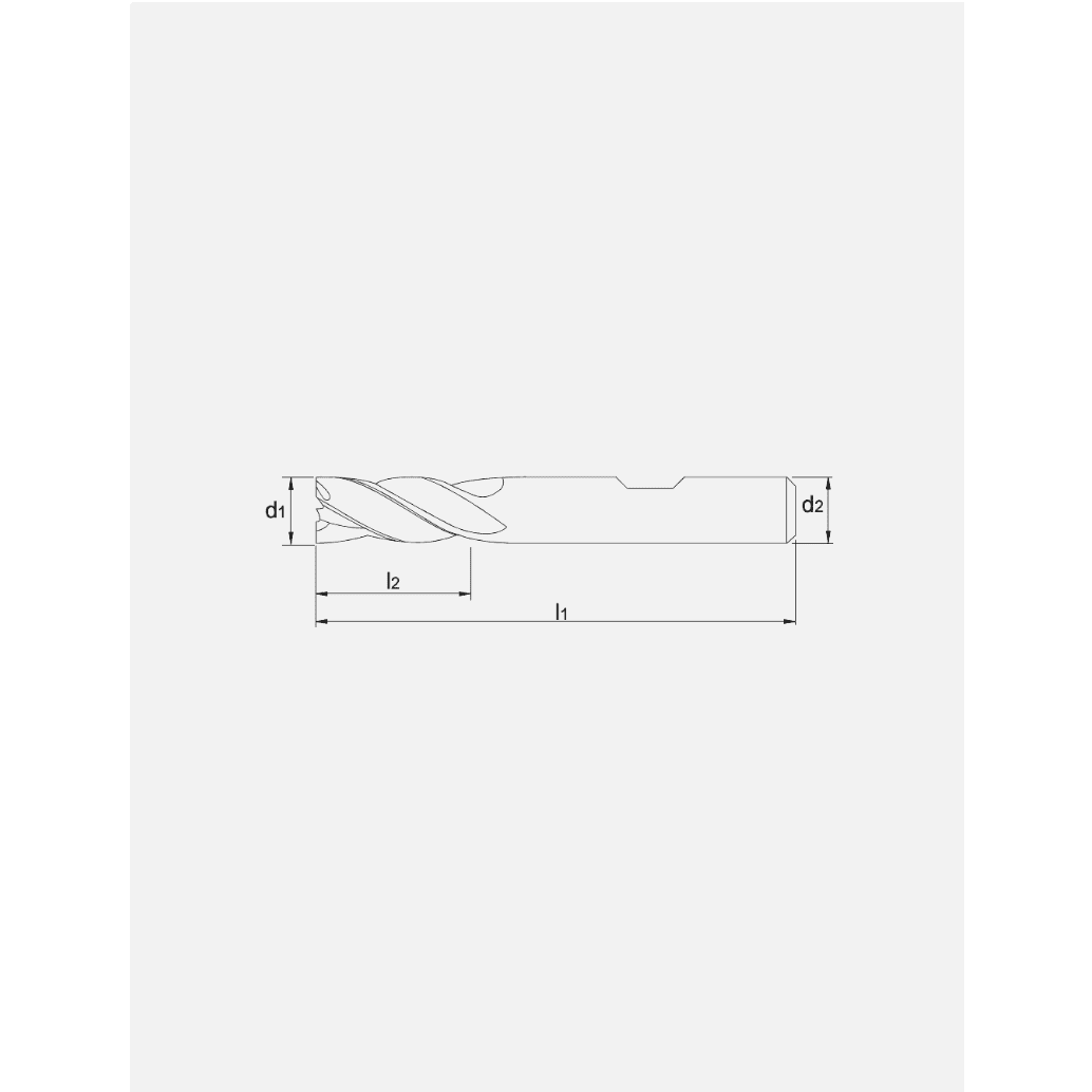 Phantom UNI Volhardmetaal Schachtfrees, 4 - snijder DIN 6527 - B kort, AlTiN - X (Weldon)PhantomMZS Gereedschap