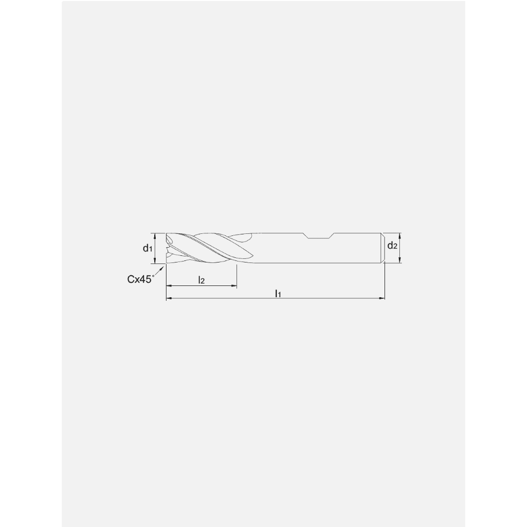 Phantom UNI Volhardmetaal Vari - frees, 4 - snijder DIN 6527 - B kort, AlTiN - XPhantomMZS Gereedschap