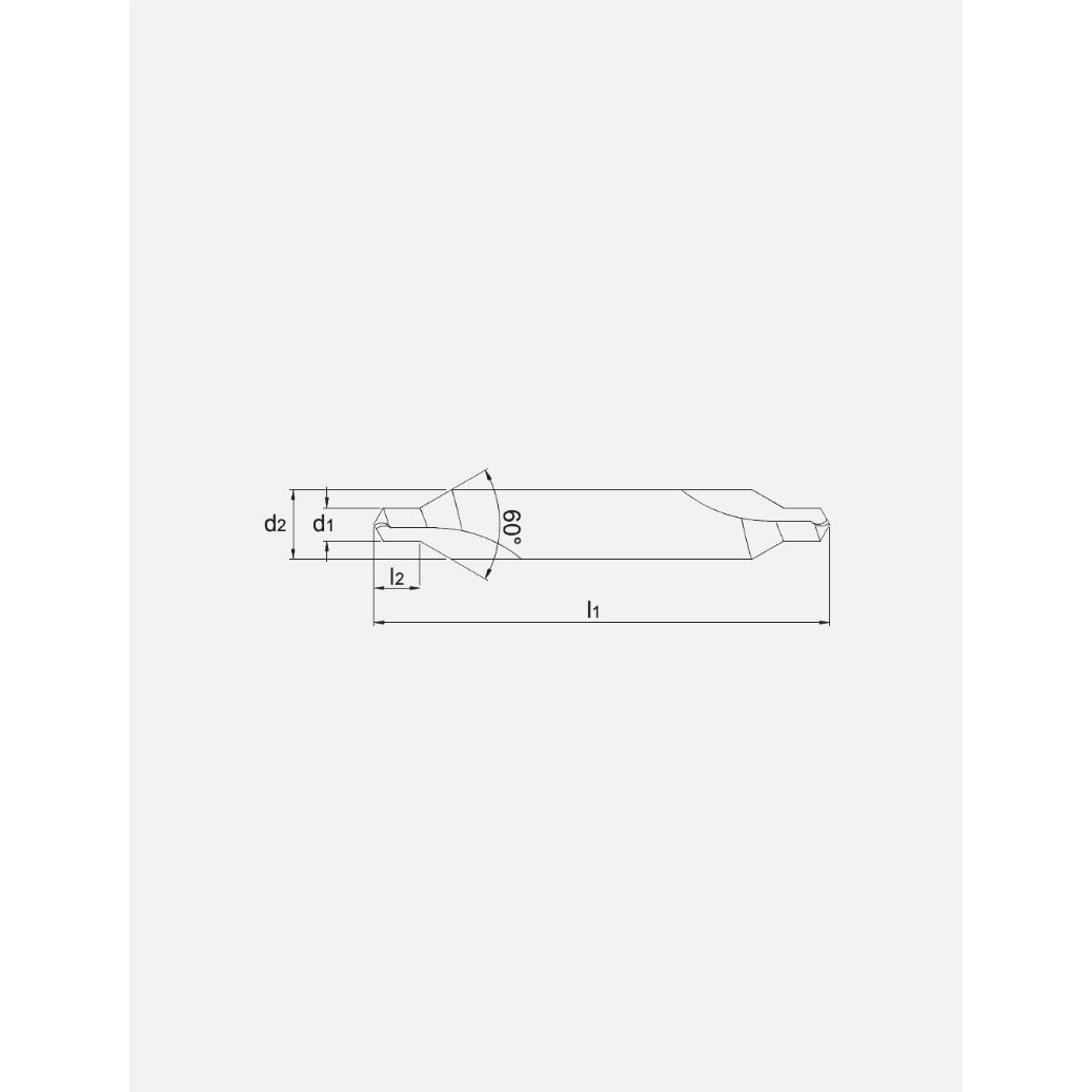 Phantom Volhardmetaal Centerboor DIN 333 - A TiAlN, 60°PhantomMZS Gereedschap