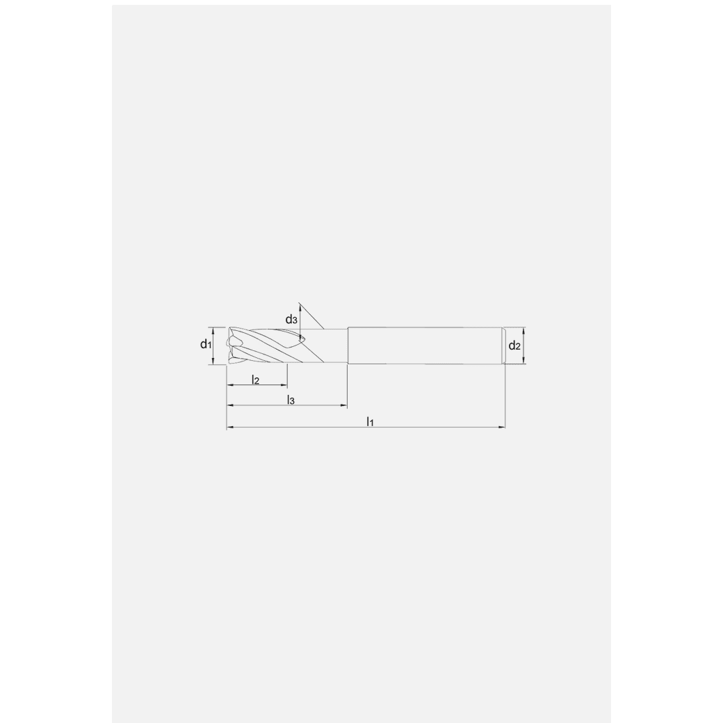 Phantom Volhardmetaal HSC Schachtfrees, 4 - snijder TiAlSiN, verjongde schacht (nek), HRC 45 - 70PhantomMZS Gereedschap