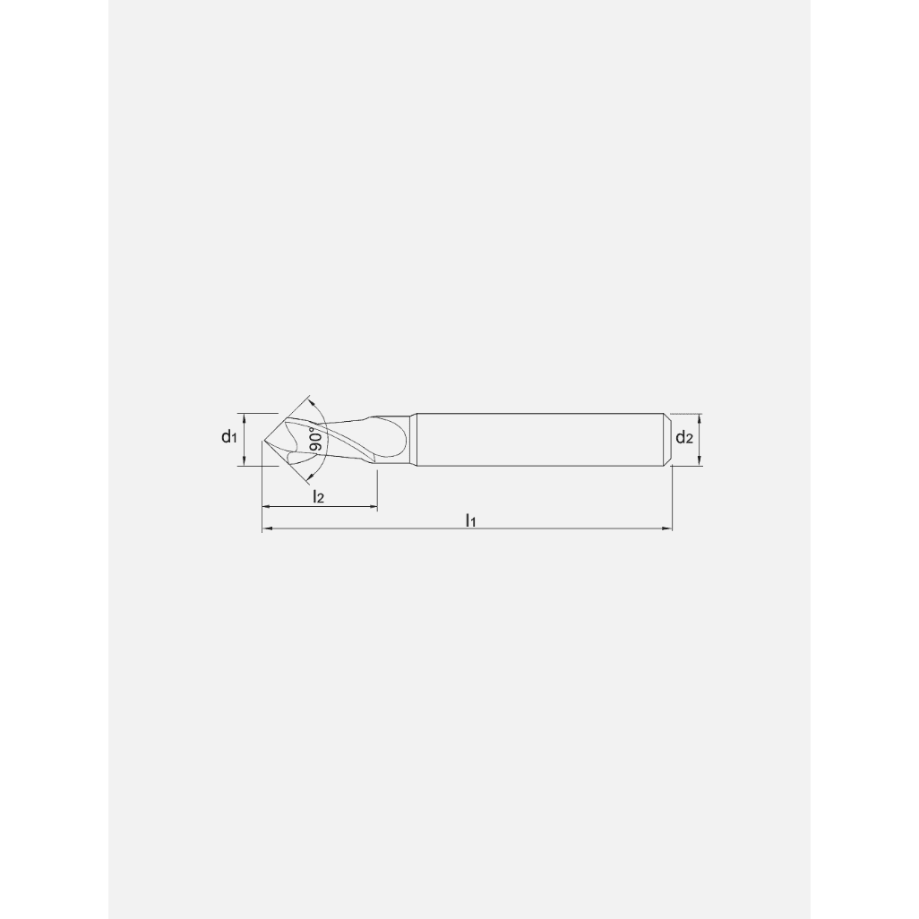 Phantom Volhardmetaal Multi - PLUS frees AlTiN - X, 90°PhantomMZS Gereedschap