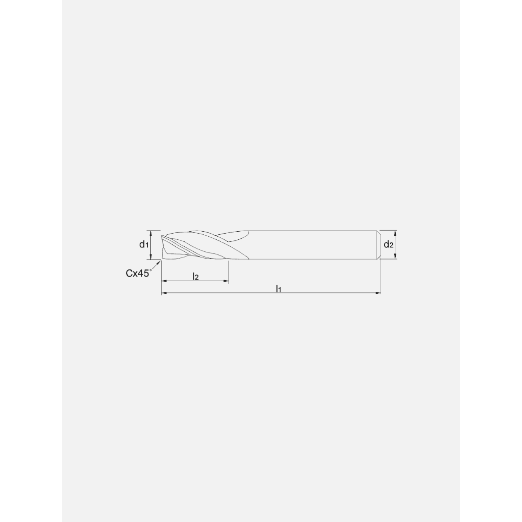Phantom Volhardmetaal Schachtfrees, 3 - snijder extra lang, TiCN, AluminiumPhantomMZS Gereedschap