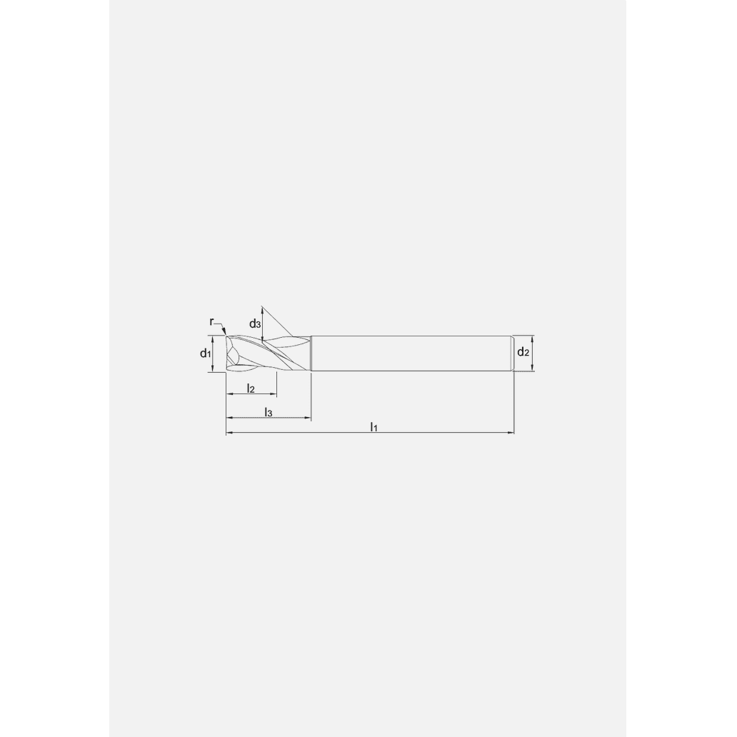 Phantom Volhardmetaal Schachtfrees met RadiusPhantomMZS Gereedschap