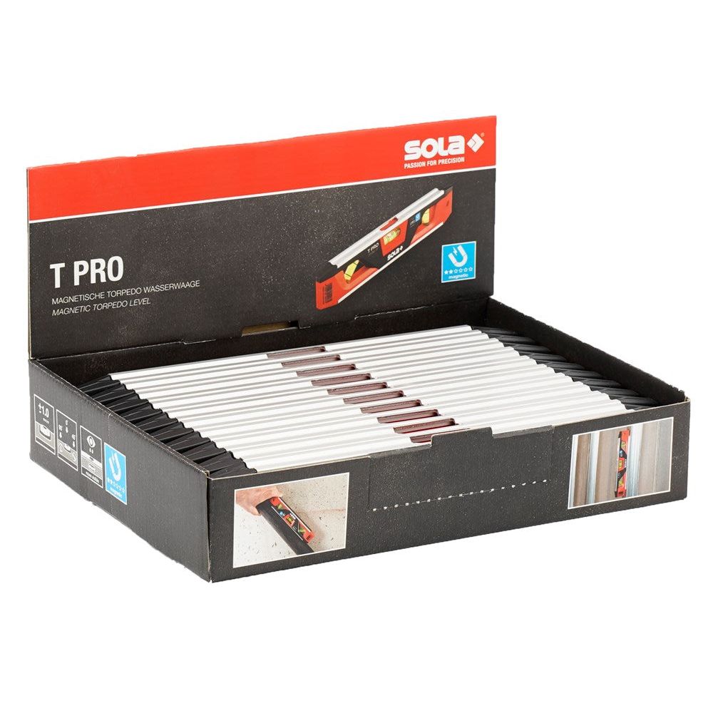 aluminium-kunststof torpedo T Pro DISPLAY waterpas, 10 stuks-0