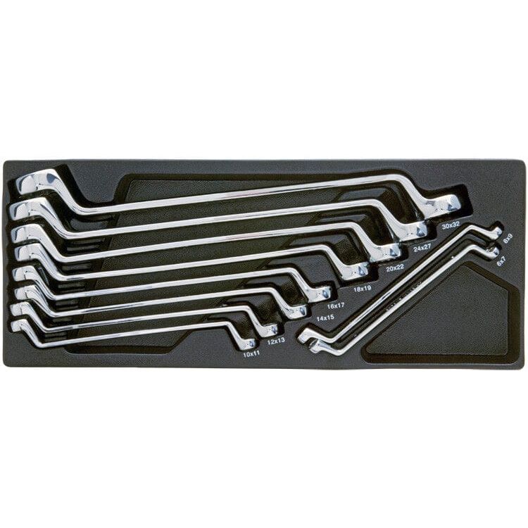 Ringsleutelset gebogen, 10dlg, M-module-0