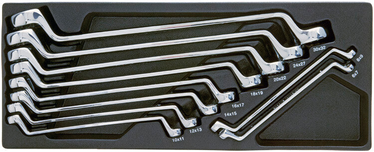 Ringsleutelset gebogen, 10-delig, M-module
