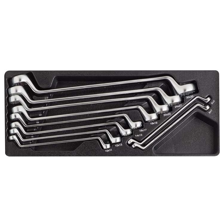 Ringsleutelset gebogen, 10dlg, M - moduleDeltachMZS Gereedschap