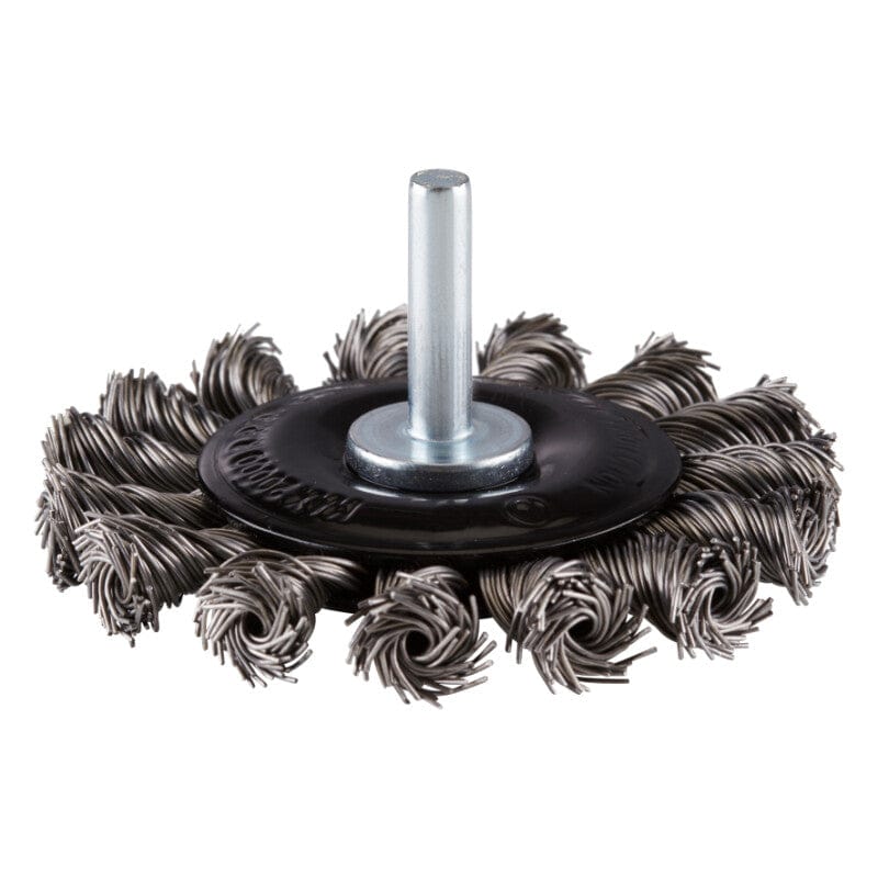 Schijfborstel 75mm, stift 6mm, 20000rpm, gevlochtenRhodiusMZS Gereedschap
